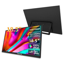 18, 5 - Zoll 100 Hz RGB tragbarer Monitor mit VESA - Stand - IPS - Display, Type - C - und HDMI - Unterstützung für PC - Gaming