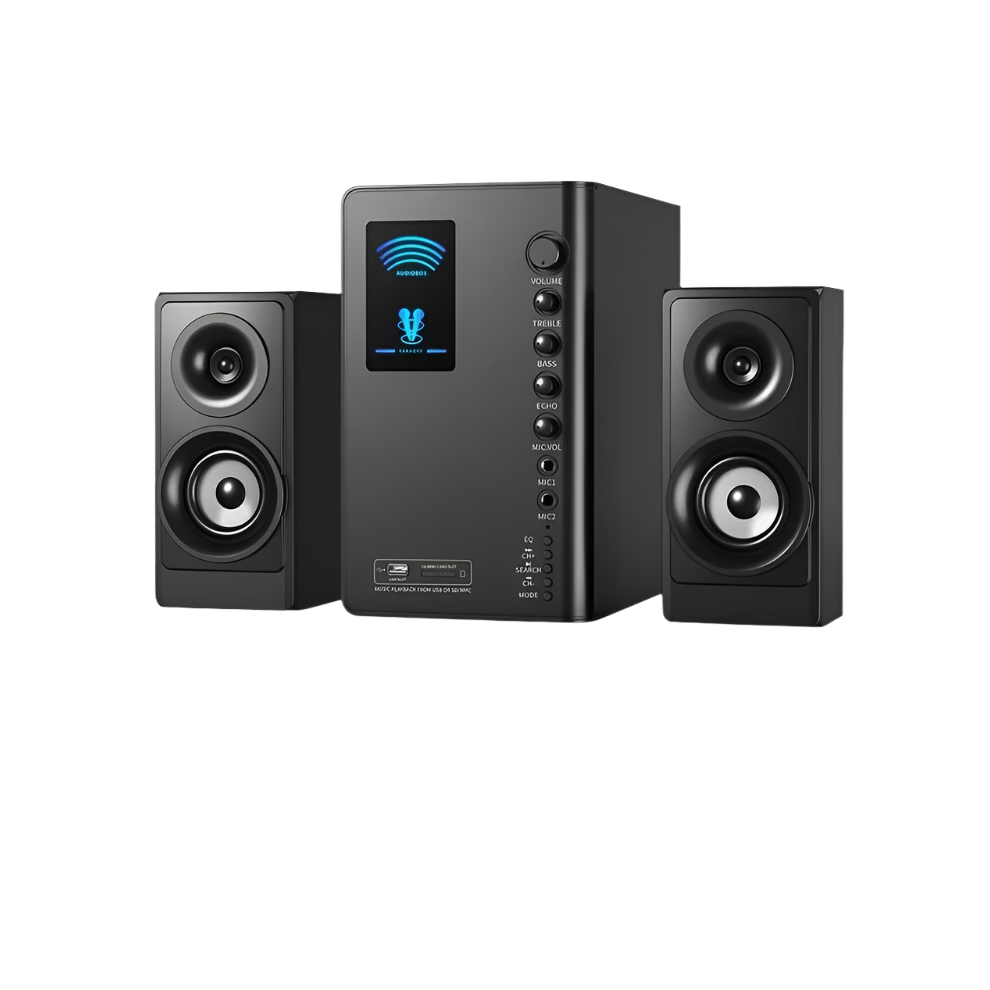 120W High-Power Bluetooth Home Theater Sound System With Subwoofer & Karaoke Feature 313019873825