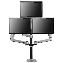 Dreifach - LCD - Monitor - Aluminiumklemme mit langem Arm und mechanischer Feder - Unterstützt 3 - 11 kg, 17 - 38 Zoll Bildschirme
