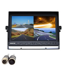 DIYKit 10 - Zoll IPS - Quad - Bildschirm HD Rückfahrmonitor für AHD 1080p/720p CVBS Auto - Kameras