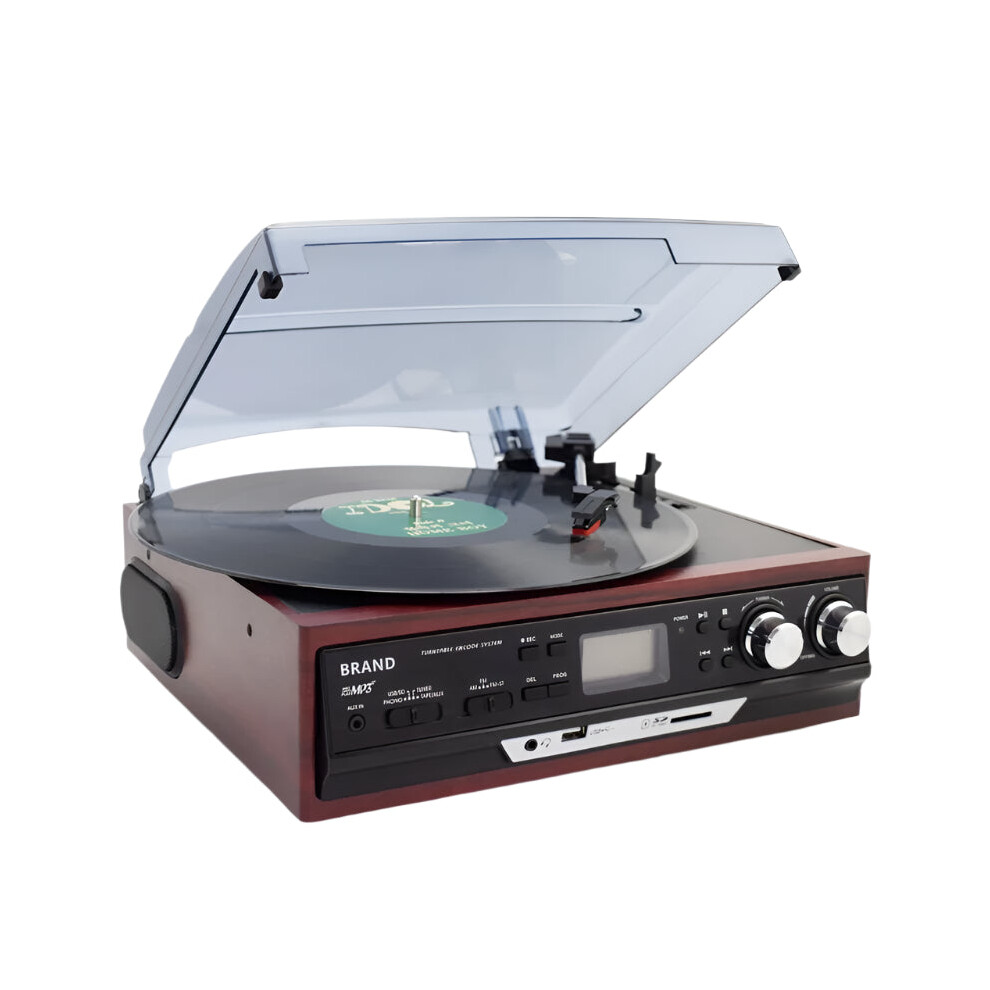 Looptone Bluetooth Stereo Turntable With Am/Fm Radio, Usb/Sd/Aux, Cassette & Mp3 Recorder, And Headphone Jack 313025136150