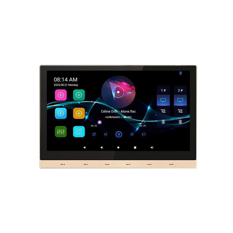 10-Inch Touchscreen Smart Home Audio System With Android 5.0 - Dual Zone Stereo Sound, Fm, Wifi, Bluetooth Wall Amplifier Silver/White/Gold 7445050835869