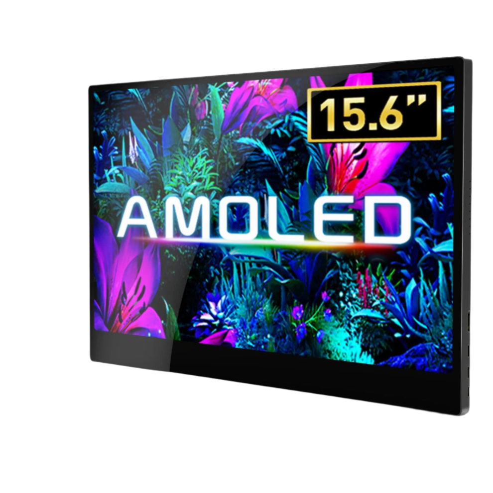 Bimawen 15.6-Inch OLED 4K Touchscreen Portable Gaming Monitor - 1ms Response, 100% DCI-P3, VESA Mount, Compatible with Switch & PS4/5