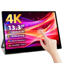 Lesown 13, 3 - Zoll 4K IPS Touchscreen tragbarer Monitor mit USB - C & HDMI - 400 Nits Display für PC & Zeichnen