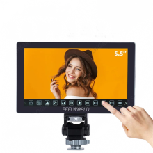 Feelworld P6X 5, 5 - Zoll DSLR - Kamera - Feldmonitor - Hohe Helligkeit 1000nit, Touchscreen, 4K HDMI, Robustes Aluminiumgehäuse