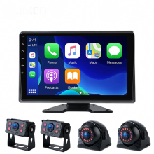 JMCQ Rückfahrkamera - Monitor: Dashcam Rückspiegel mit CarPlay - & Android Auto - Integration für Bus & LKW DVR Videoaufnahme