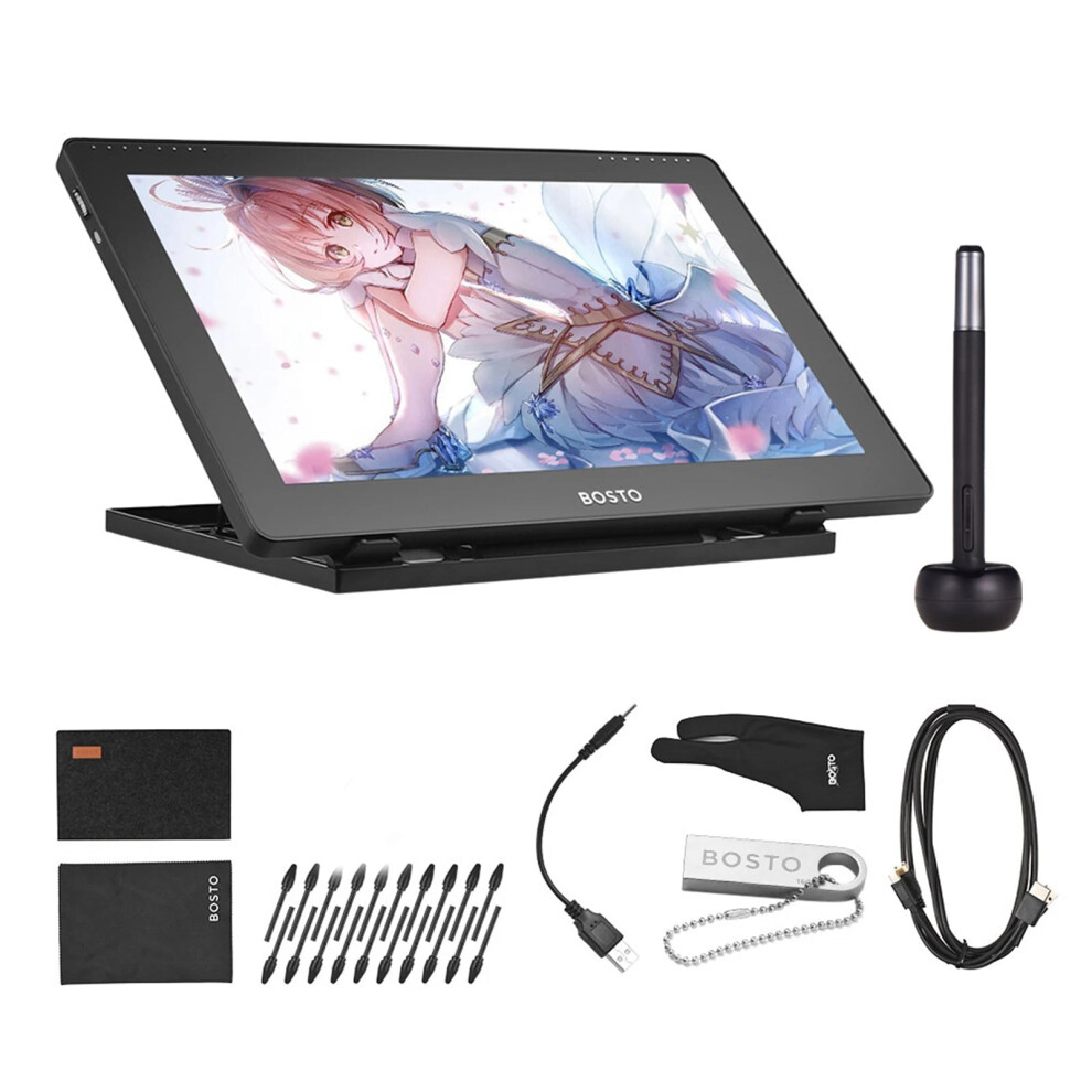 Bosto 16Hd 15.6 Ips Graphics Drawing Tablet Monitor - 1920X1080 High Resolution, 8192 Pressure Levels 705353955297