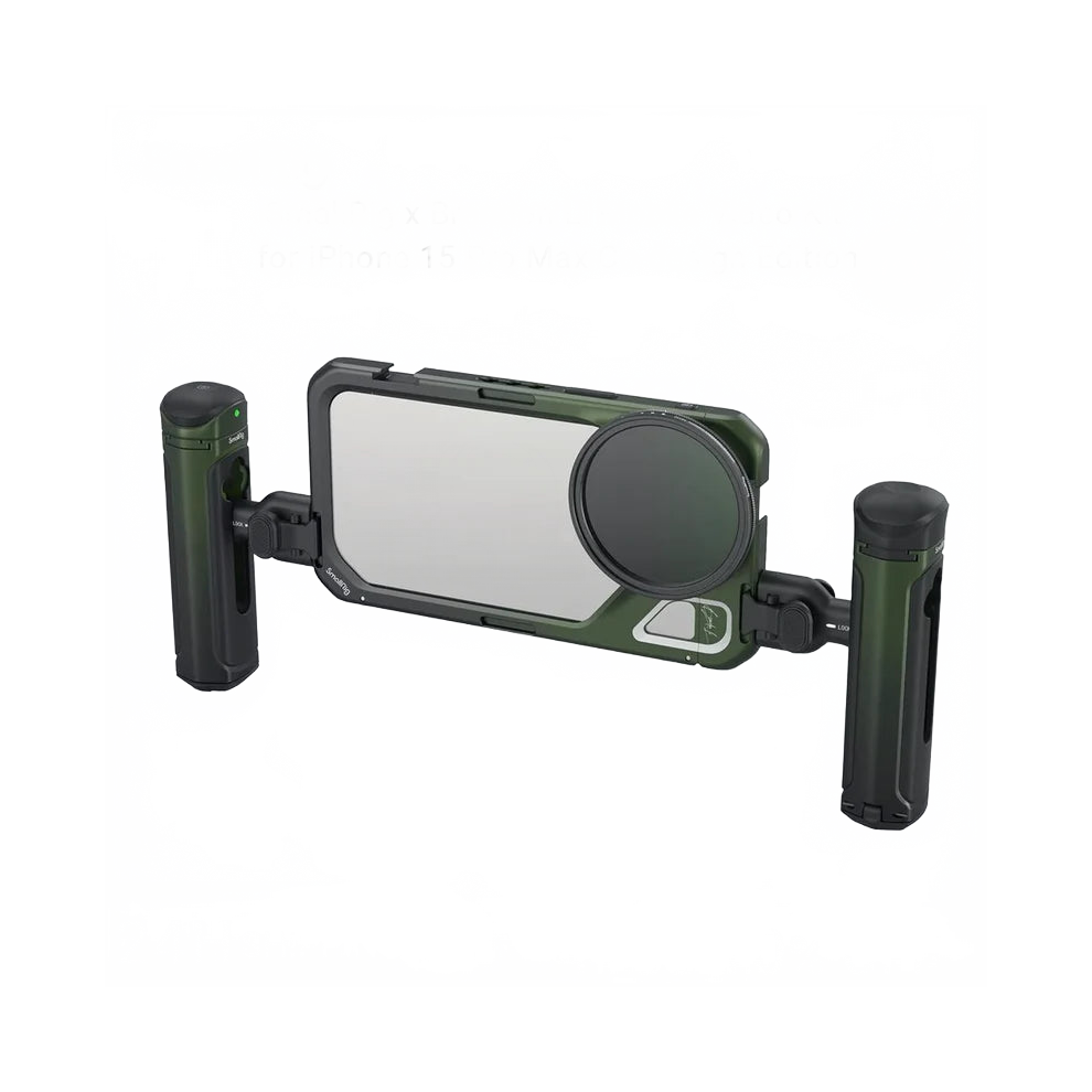 Smallrig X Brandon Li Co-Design Mobile Video Kit For Iphone 15 Pro Max With Wireless Quick Release Handles & Vnd Phone Filter 726084334304