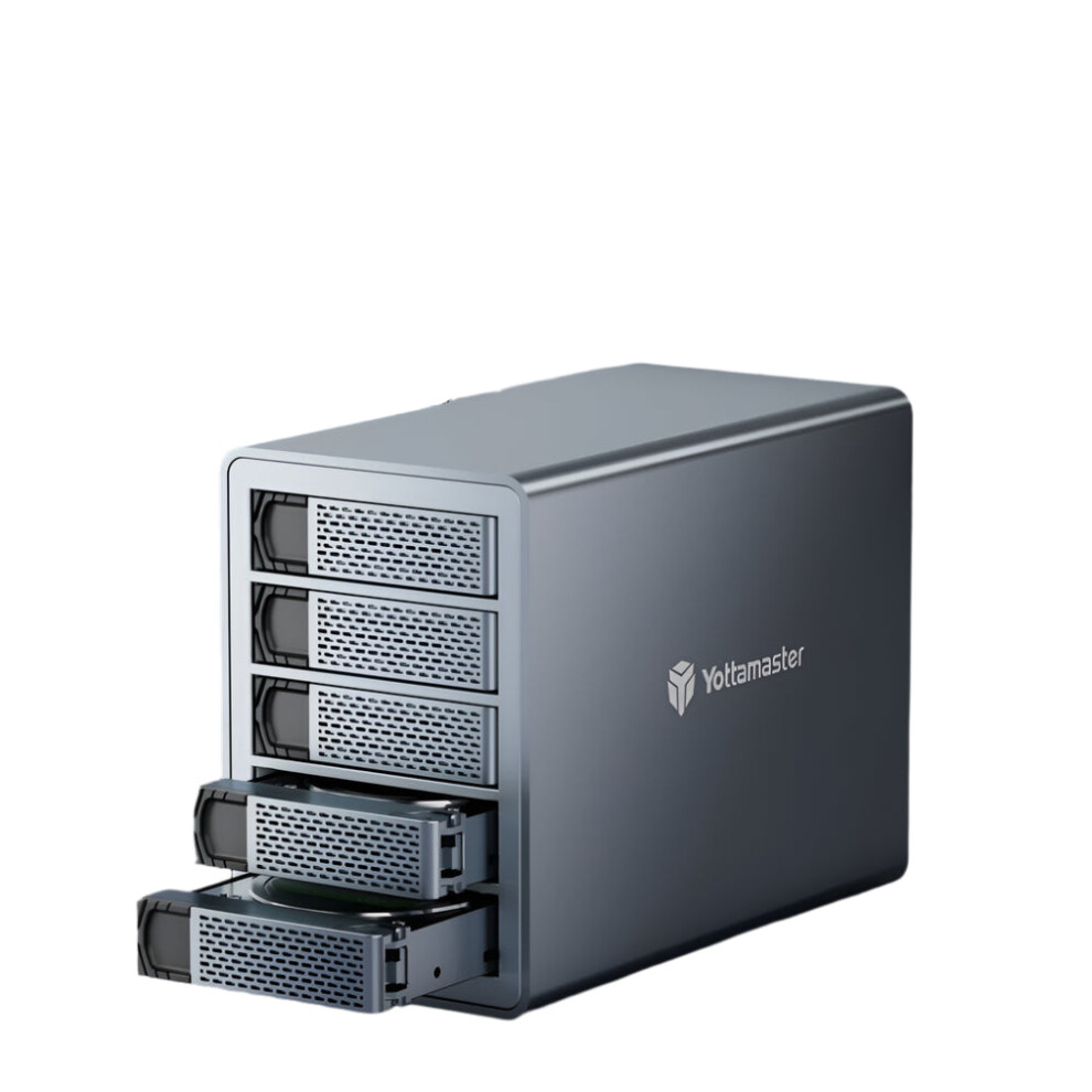 Yottamaster 5-Bay Sata Hdd/Ssd External Enclosure - Type-C Usb 3.1 Gen 2, 270Tb Capacity, 10Gbps Data Transfer 726084056077