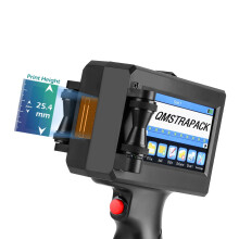 Versatile Handheld Inkjet Printer Gun - 4mm Printing for QR Codes, Barcodes, Batch Numbers & Logos - Supports 25 Languages