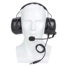 Universal Aviation Pilot Headset Adapter mit Mikrofon für Baofeng, Kenwood, HYT, TYT Radios - Kompatibel mit UV - 82, UV - 5R Modellen
