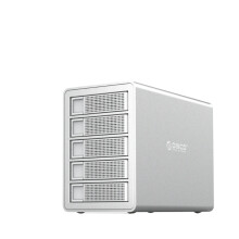 ORICO 5-Bay Aluminum RAID HDD Enclosure - 3.5 SATA to USB 3.0, 5Gbps Transfer, 150W Power Supply, Supports RAID 0/1, Enterprise-Grade Storag