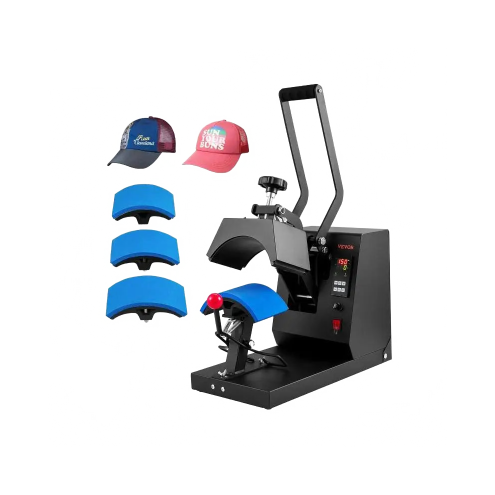 4-In-1 Cap Heat Press Machine With Lcd Timer & Temperature Control - 6X3 Inch Clamshell Sublimation Transfer 744110632972