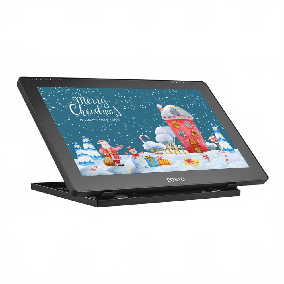 Bosto 16Hd 15.6 Ips Graphics Drawing Tablet Monitor With 8192 Pressure Levels & Rechargeable Stylus Pen 7445011421438