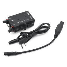 Advanced Dual Channel CNC Metal Radio PTT for AMP & ComTac3 Headsets