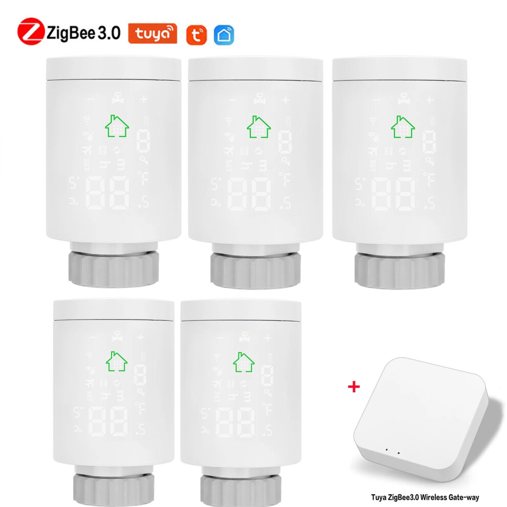 Smart Zigbee3.0 Radiator Actuator - Programmable Thermostatic Valve With Alexa Voice Control 313044673681