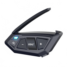 EJEAS MS20 Motorhelm Bluetooth Headset: Mesh Intercom Communicator voor Veilig Rijden met App, Muziekdeling, FM Radio en Waterdicht Ontwerp