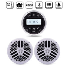 Marine Bluetooth Stereo - Empfänger mit FM/AM - Radio & 6, 5 - Zoll wasserdichten Lautsprechern für Boot, Wohnmobil, Yacht und Motorrad