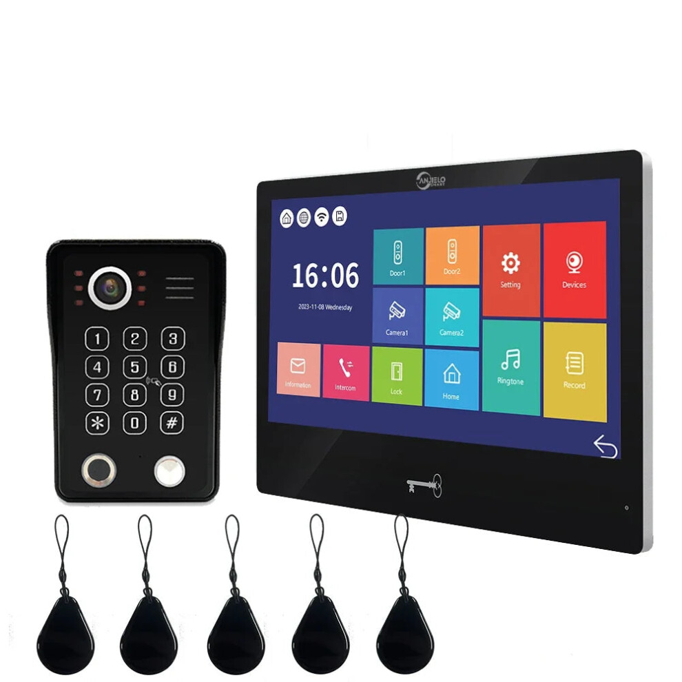 5-In-1 Tuya Smart Home Video Intercom: 1080P Wireless Wifi Doorbell With Fingerprint, Rfid Unlock, And Auto Recording 744759352941