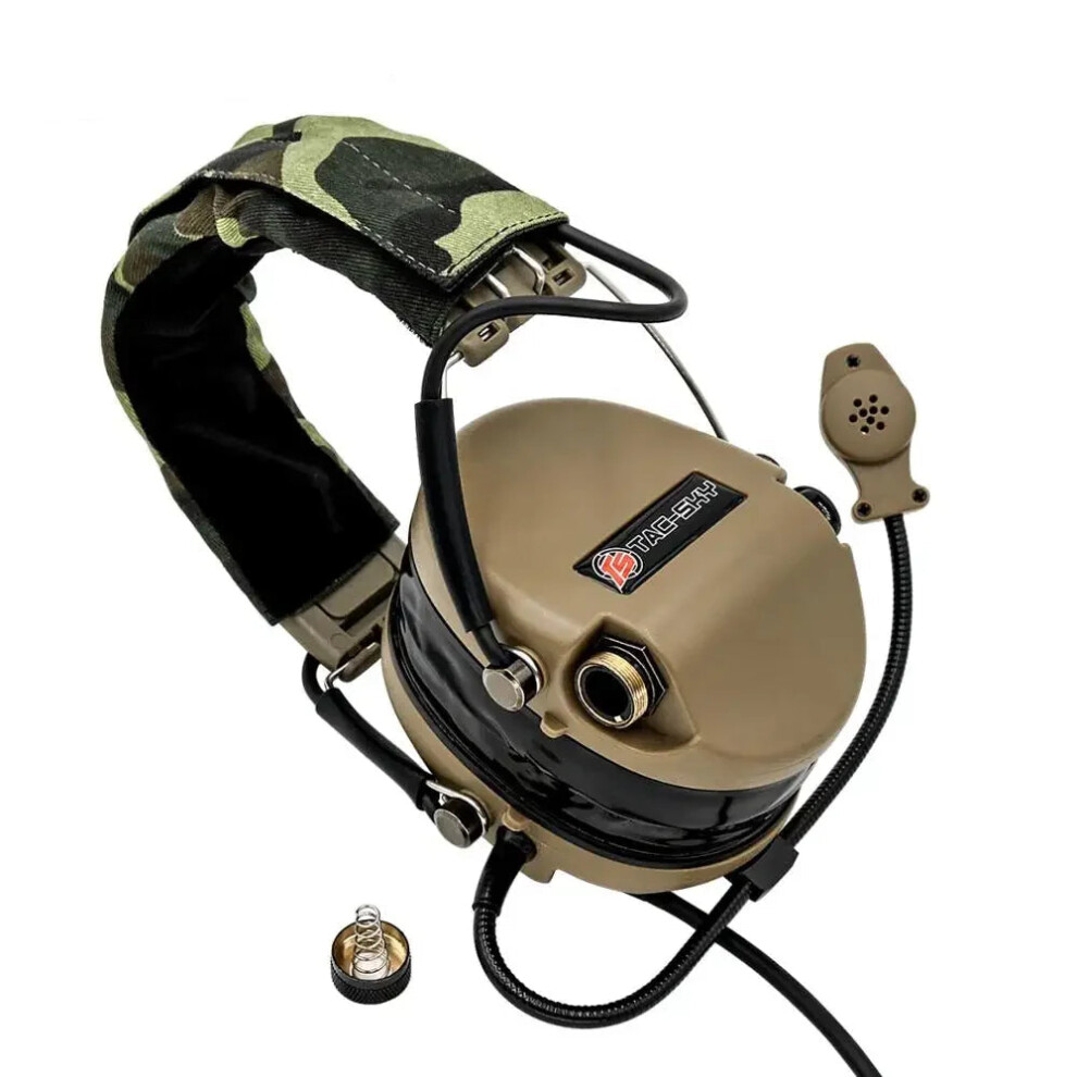 Tac-Sky Tactical Sordin Silicone Headphones With Noise Reduction & U94ptt Adapter For Airsoft & Hunting 711181199437