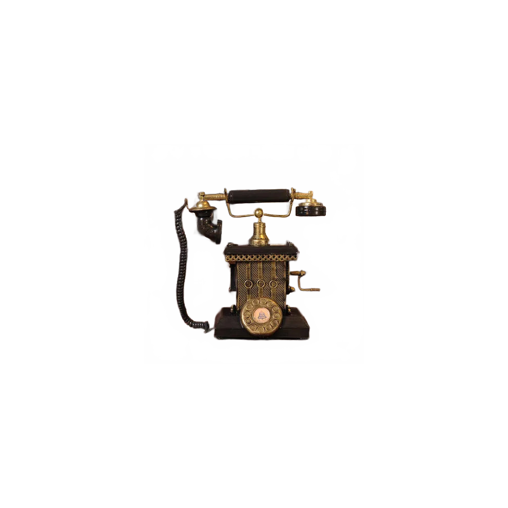 Vintage Wrought Iron Telephone Piggy Bank - Nostalgic Decorative Ornament For Bars & Cafes 313109330368
