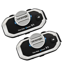 Vimoto V8 Easy Rider multifunctioneel Bluetooth-headset - Motorradstereo-oordopjes voor mobiele telefoons, GPS en twee-weg radio