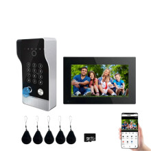 5-in-1 Tuya Smart Doorbell with Fingerprint Unlock, Video Intercom, 7-10 Inch Touch Screen, 1080p, and Card Swipe Function