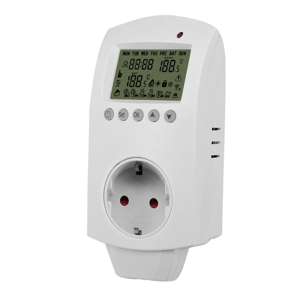 Wifi Smart Plug-In Thermostat - Hy02tp Tuya Digital, Weekly Programmable For Smart Home Systems 744759300850