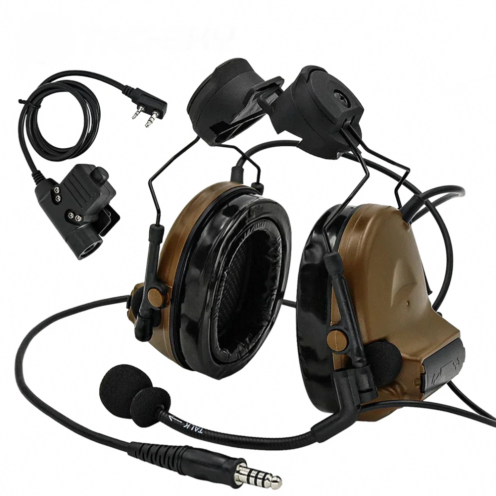 Tac Sky C2 Active Hearing Protection Headphones - Comta Ii Helmet Mount Tactical Headset Shooting Earmuffs For Airsoft Sports 744110292732