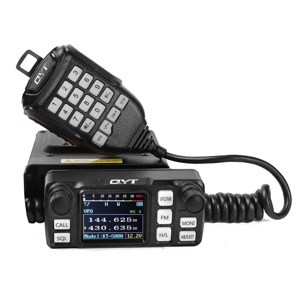 Qyt Kt-5000 Dual Band Car Mini Radio Walkie Talkie - 25W, 10Km Range, Separable Panel, Vhf/Uhf, Vox, Fm 313114033087