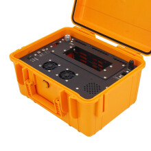 Durable Waterproof Radio Box in Vibrant Orange for G90, IC-2730, FTM-200DR, FTM-300DR, and FTM-6000R Transceivers
