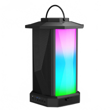 Ortizan 50W Outdoor Waterdichte Bluetooth Speaker met RGB-LED-verlichting en True Wireless Stereo-lantaardontwerp