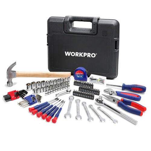Comprehensive Home Repair Tool Kit: Workpro Socket & Screwdriver Set for DIY Enthusiasts