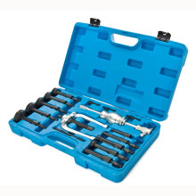 Comprehensive 16-Piece Blind Hole Pilot Bearing Puller & Internal Extractor Set with Slide Hammer