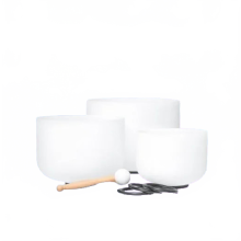 Premium kwarts kristallen zangkom set - 3-delige set met gratis hamers en O-ringen (9, 11, 13)
