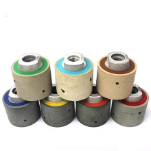 7-Piece Diamond Wet Resin Polishing Drum Wheel Set - 50mm for Granite, Marble, Concrete, Sink Hole Sanding & Grinding