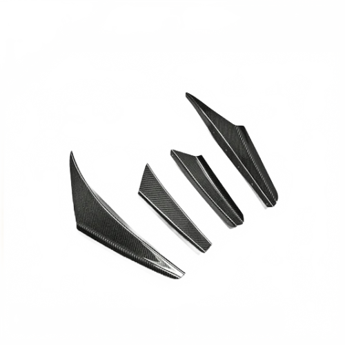 Mitsubishi Evolution EVO 5 Carbon Fiber Front Bumper Canard Set - 4 Pieces for Enhanced Styling
