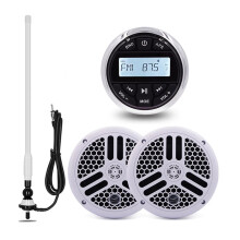 All-Weather Marine Bluetooth Stereo System with Waterproof Speakers & FM/AM Antenna for Boats, RVs, and ATVs