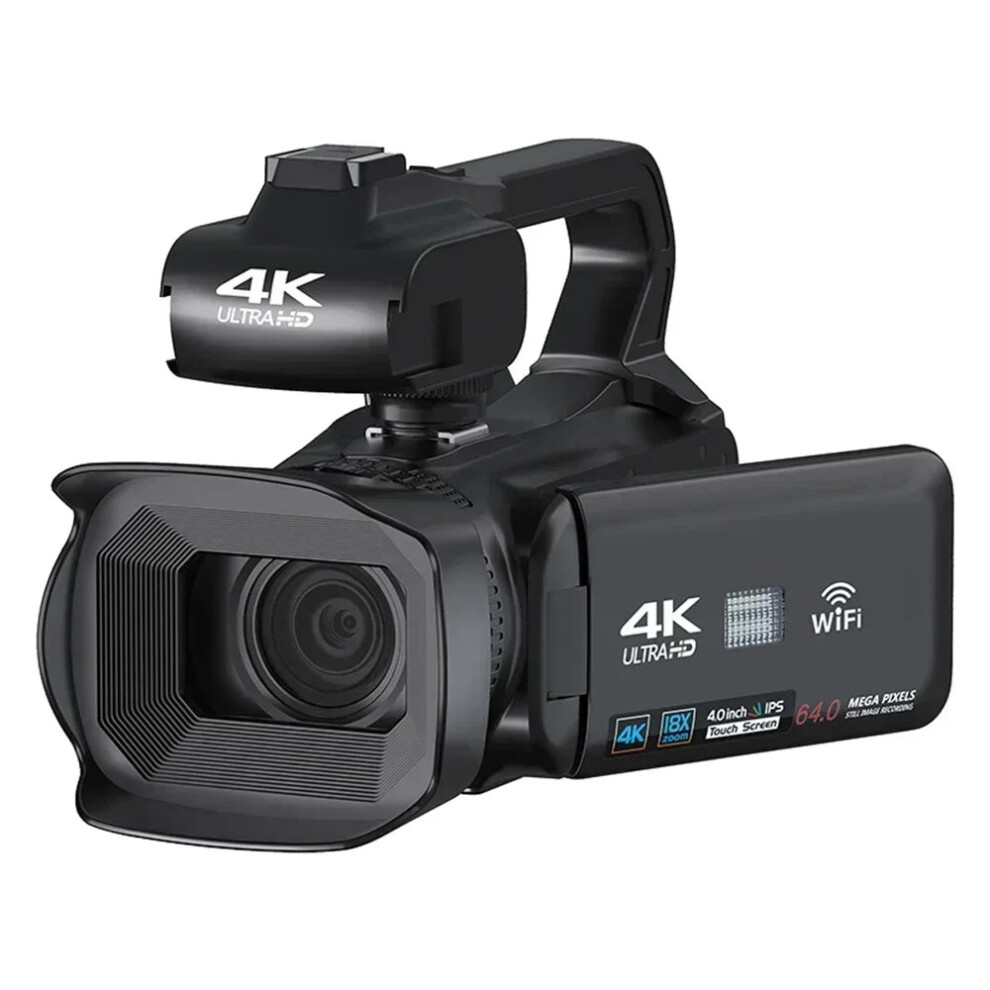 Ultra Hd 4K 60Fps Professional Camcorder With 64Mp, Wifi, 18X Digital Zoom, And Livestream Capabilities For Youtube Vlogging 7445046826840