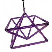 7-Inch Double Purple Crystal Singing Pyramids for Sound Healing - Customizable Color Options Available
