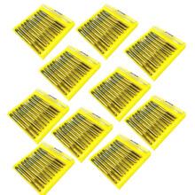 100-Piece M4 Spiral Pointed Tap Set - Titanium Coated HSS Machine Screw Taps with Fluted Design for DIY Projects (10 Boxes Included)