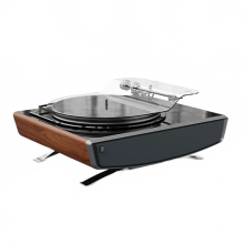 Vintage - Vinylplattenspieler mit staubdichtem Deckel – klassischer nostalgischer Plattenspieler und Grammophon - Phonograph (33/45 U/min)