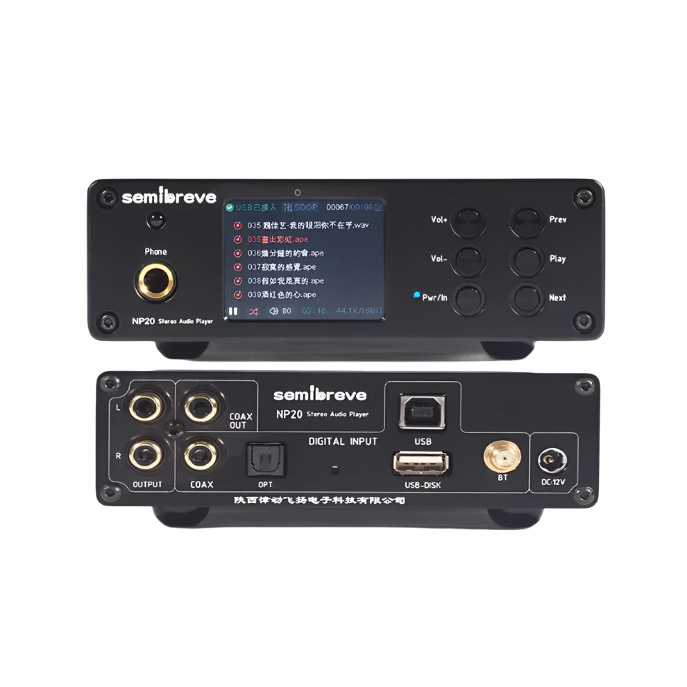 Hifi Digital Audio Player With Dual Pcm1794 Dac, Dsd256, 384Khz/24Bit Decoding, Bluetooth 5.4 & Amanero Usb Connectivity 313049193108
