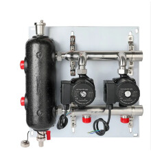 Premium Stainless Steel 4-Way Heating & Mixing Tank Set with Hydronic Pressure Divider & Floor Heating Accessories