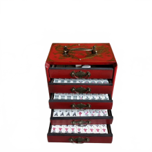 Compact Mahjong Hand Rubbing Set with English Instructions - Travel-Friendly Chinese Style Gift Box for Family Fun (MJ37)