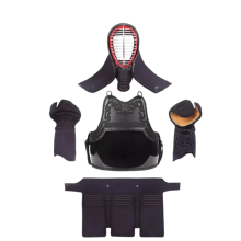 Premium 3mm Stitched Leather Kendo Bogu Set - Deluxe Protective Gear for Kendo Enthusiasts