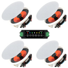 600W Herdio Bluetooth Ceiling Speakers - Wireless Recessed Speaker System for Indoor Kitchen, Bedroom, and Office