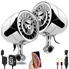 600W Bluetooth Motorcycle Speakers - Waterproof 5-Inch ATV/UTV/RZR/Boat Audio System with AUX, MP3, USB & Enhanced Bass