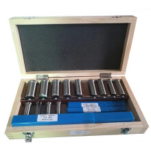 22-Piece Metric Keyway Broach Set - B Type (4mm, 5mm) & C Type (6mm, 8mm) with 13 Bushing Sleeves & 5 Shims - Precision Metalworking Tools