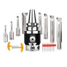 Precision Boring Tool Set: NBH2084 Boring Head & Tool Holder Bracket for BT30/BT40/BT50, NT30/NT40/NT50, R8, MTA